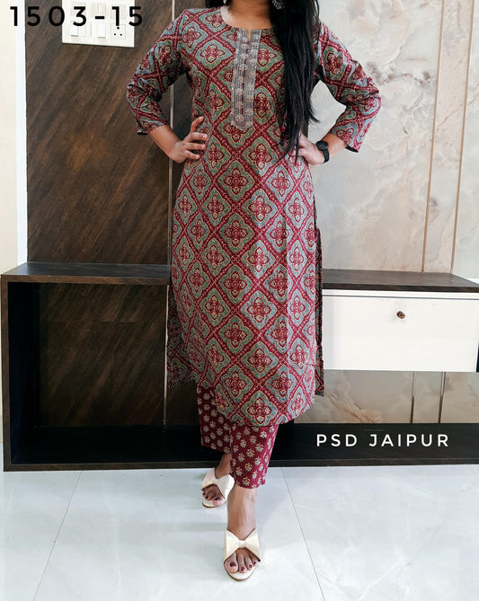 Pure Cotton Kurti Pant Set