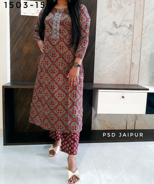 Pure Cotton Kurti Pant Set