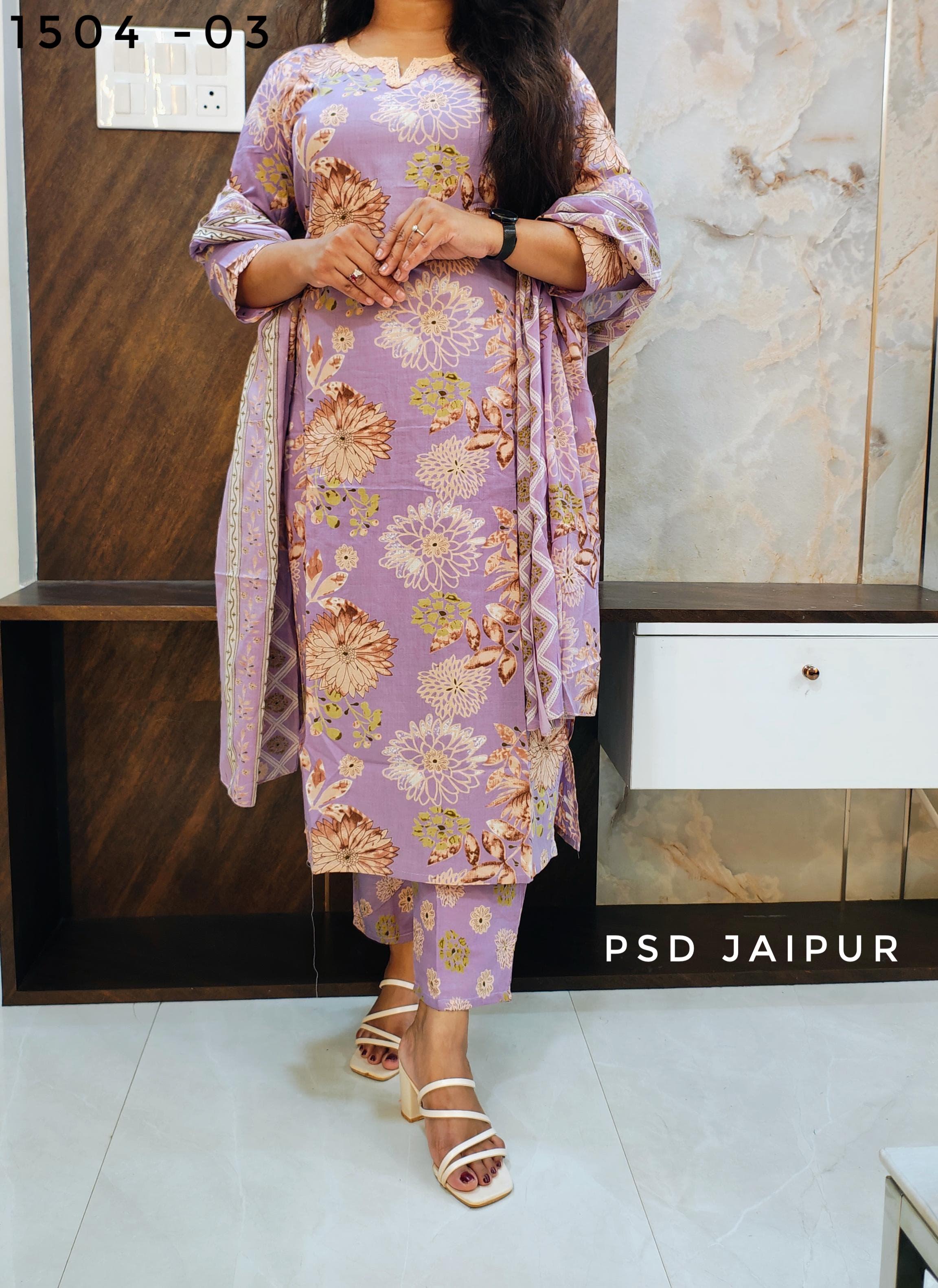 Purple Pure Cotton Suit Purple Pure Cotton Suit