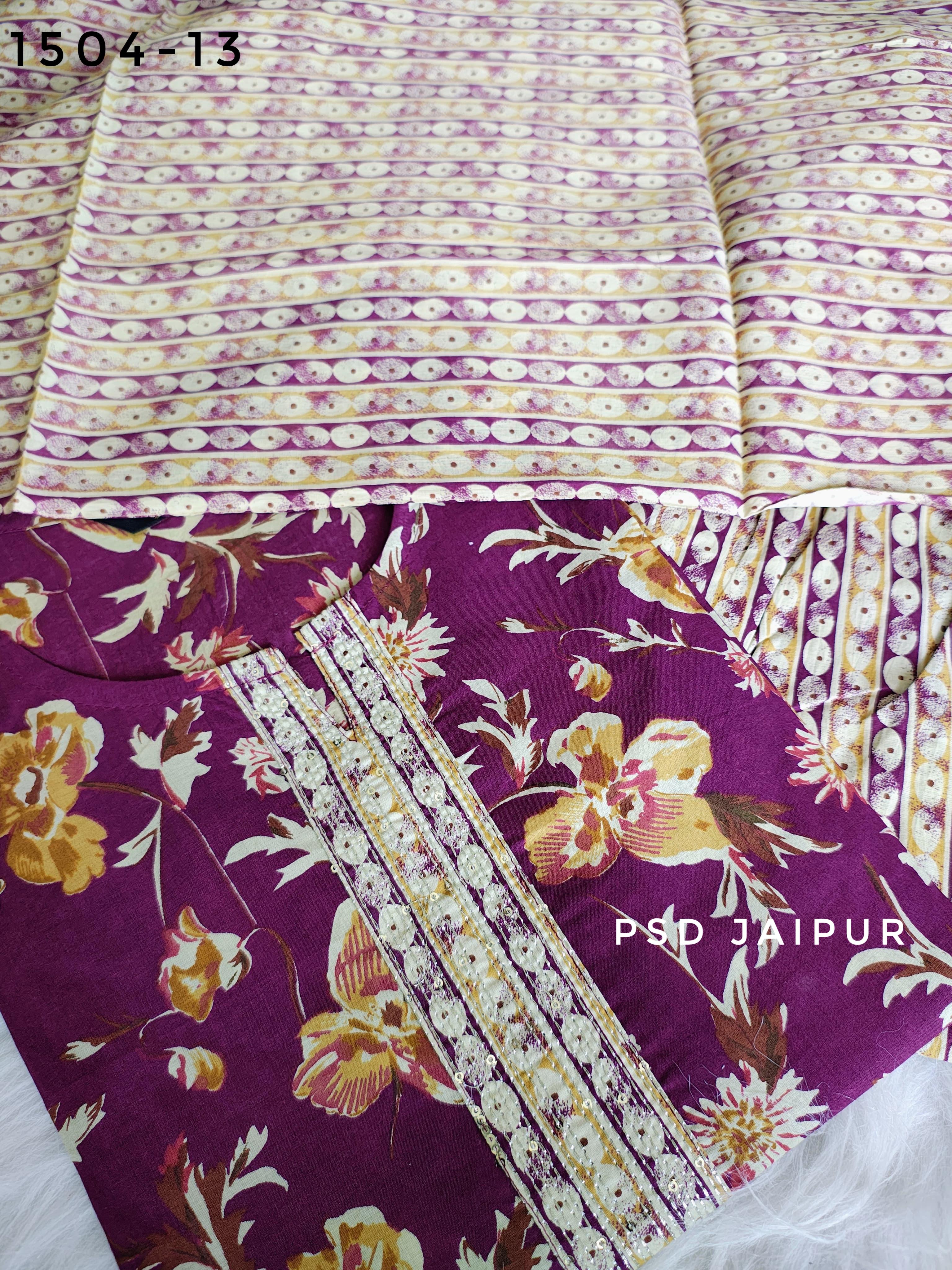 Dark Purple Pure Cotton Suit Dark Purple Pure Cotton Suit