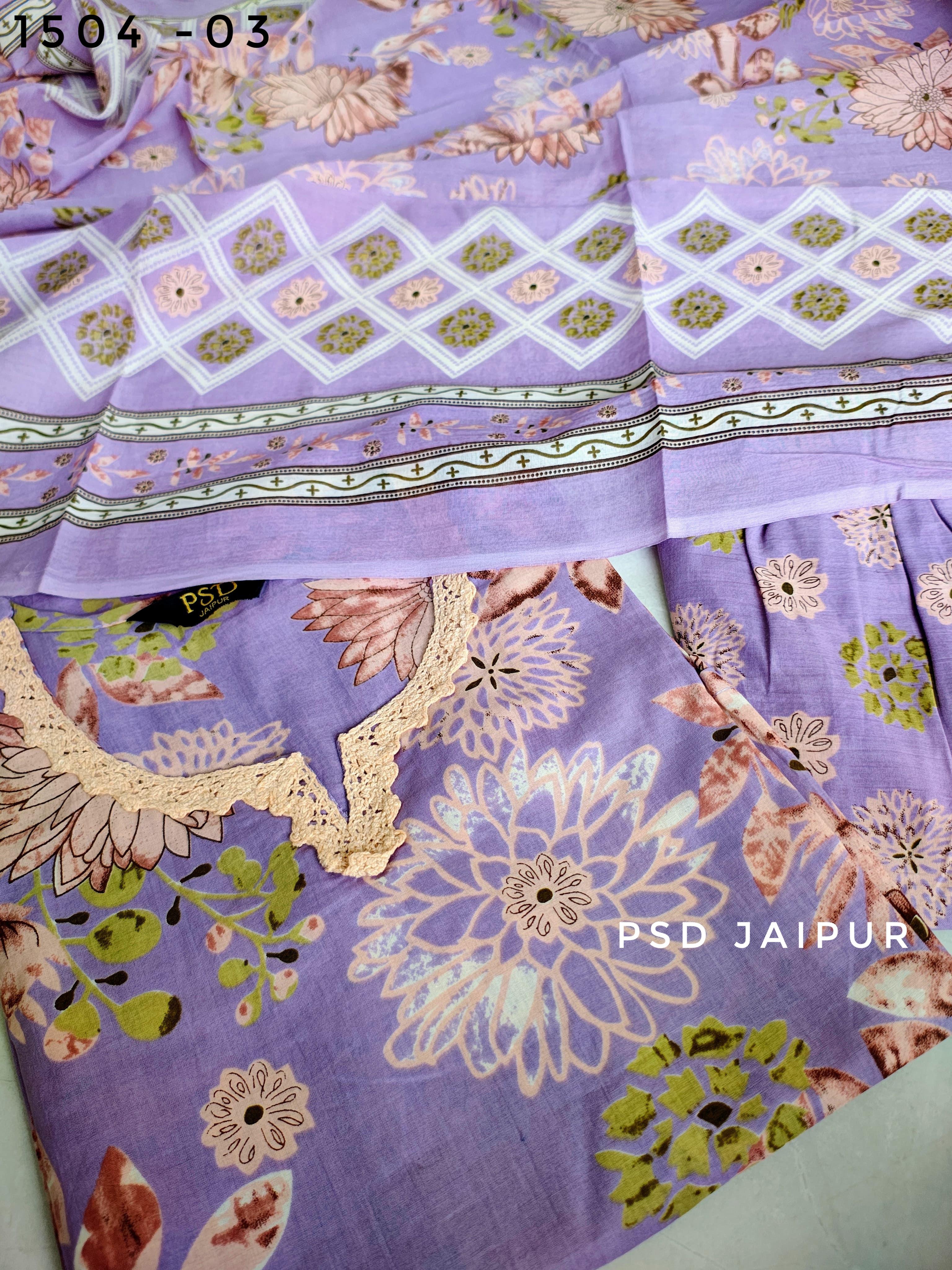 Purple Pure Cotton Suit Purple Pure Cotton Suit