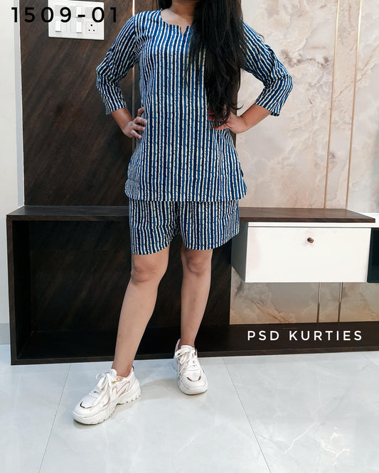 Blue Short Co-ord Set