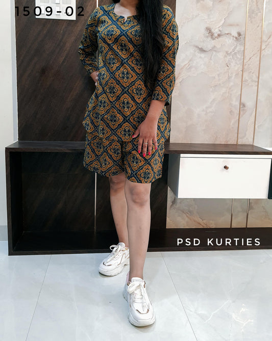 Ajrakh Short Co-ord Set