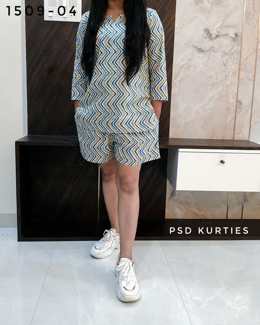 Blue Short Co-ord Set
