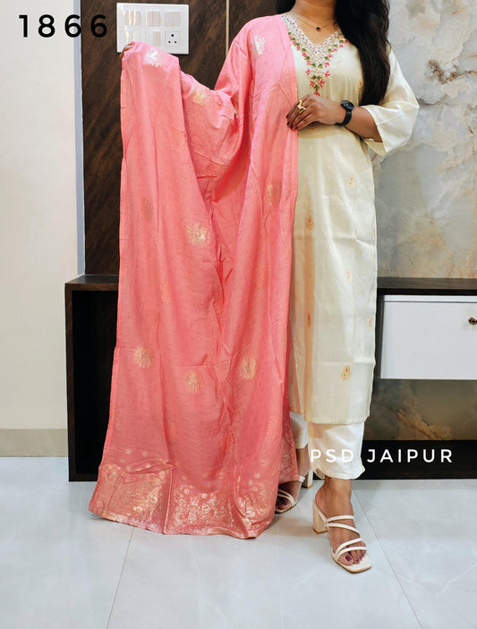 Ivory Roman silk Suit