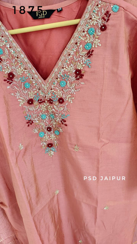 Peach Roman shimmer Suit