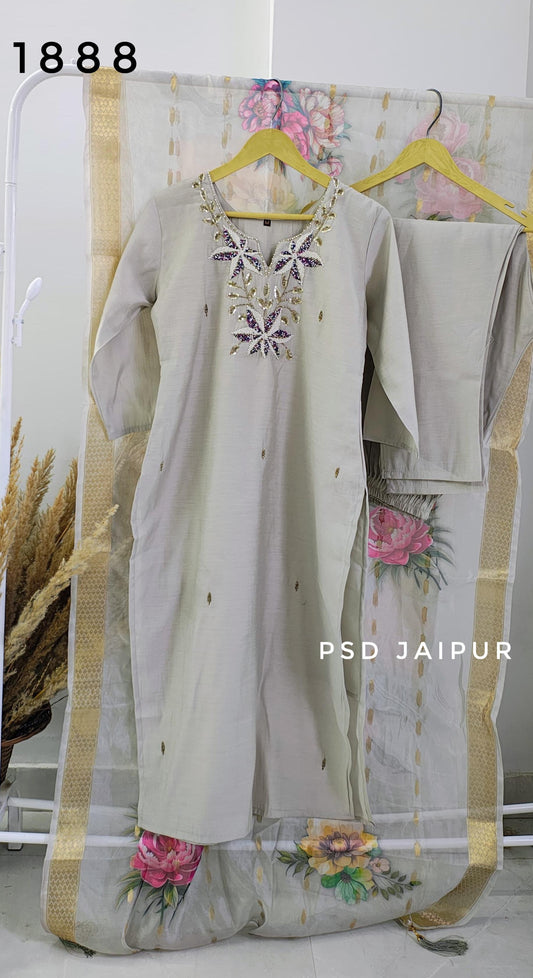 Gray Roman Shimmer Suit