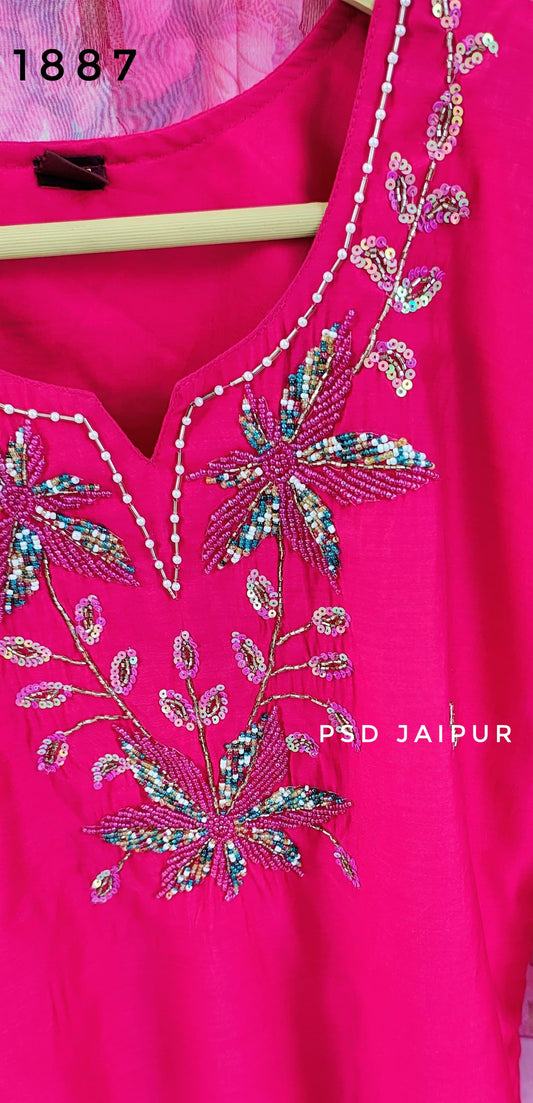 Pink Roman Silk Suit
