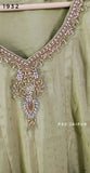 Green Roman Anarkali Gown Suit Green Roman Anarkali Gown Suit