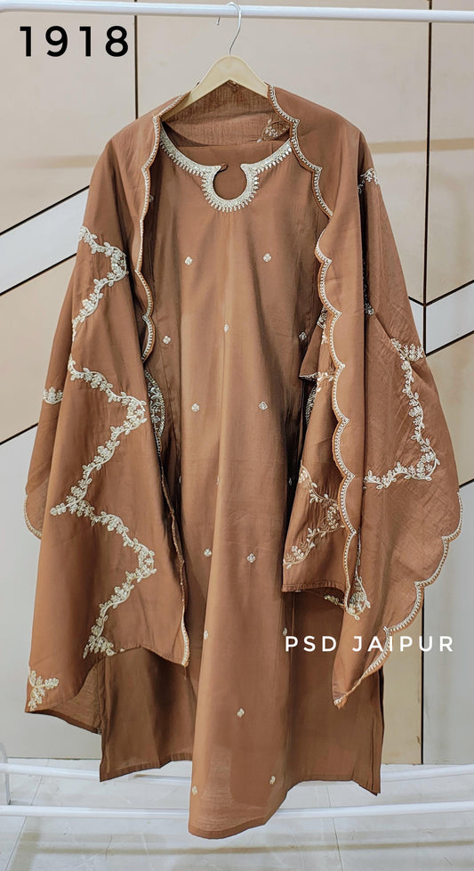 Brown Roman A-Line Suit
