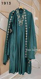 Bottle Green Roman Anarkali Suit Bottle Green Roman Anarkali Suit