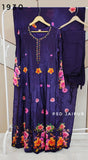 Purple Natural Crep Anarkali Suit Purple Natural Crep Anarkali Suit
