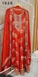 Orange Pure Anarkali chinon suit Orange Pure Anarkali chinon suit