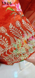 Orange Pure Anarkali chinon suit Orange Pure Anarkali chinon suit