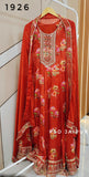 Orange Pure Anarkali chinon suit Orange Pure Anarkali chinon suit