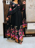 Black Organza Anarkali Suit Black Organza Anarkali Suit