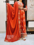 Orange Pure Anarkali chinon suit Orange Pure Anarkali chinon suit