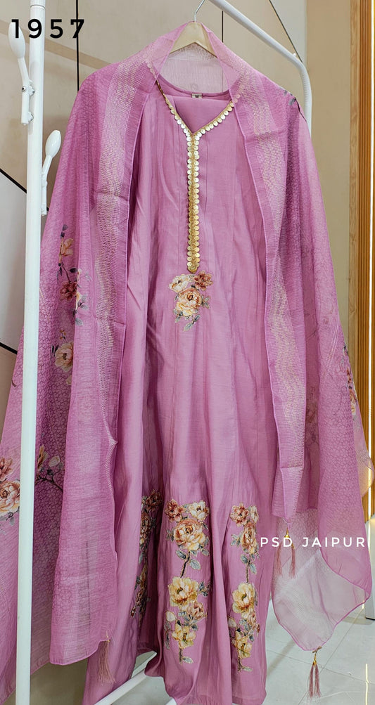 Light Purple Anarkali suit