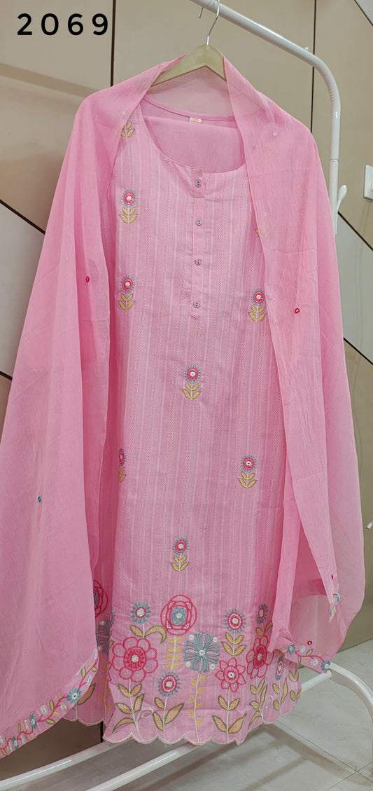 Pink Dobi Cotton suit