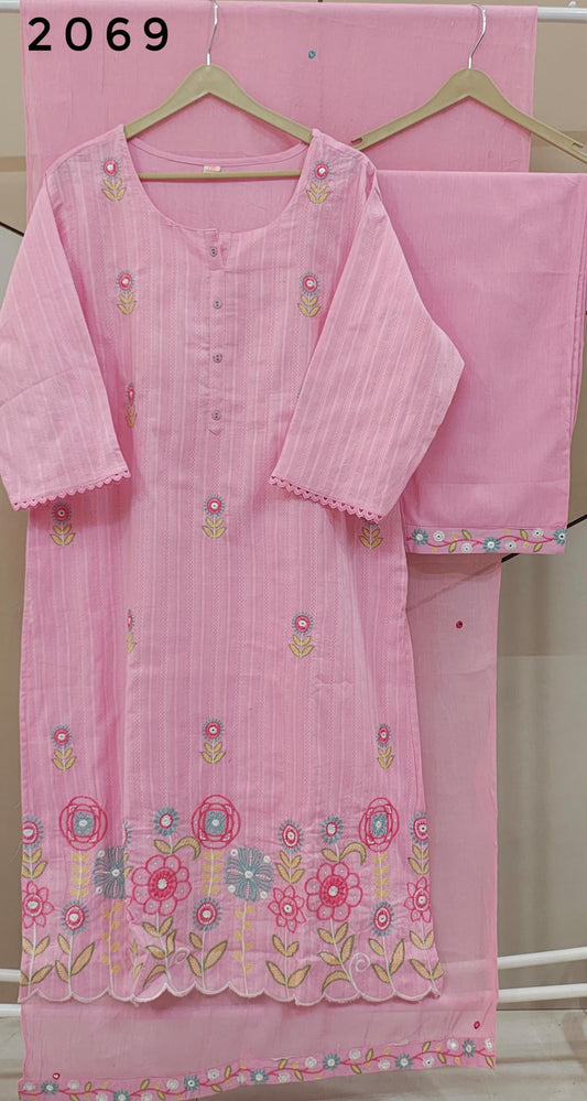 Pink Dobi Cotton suit