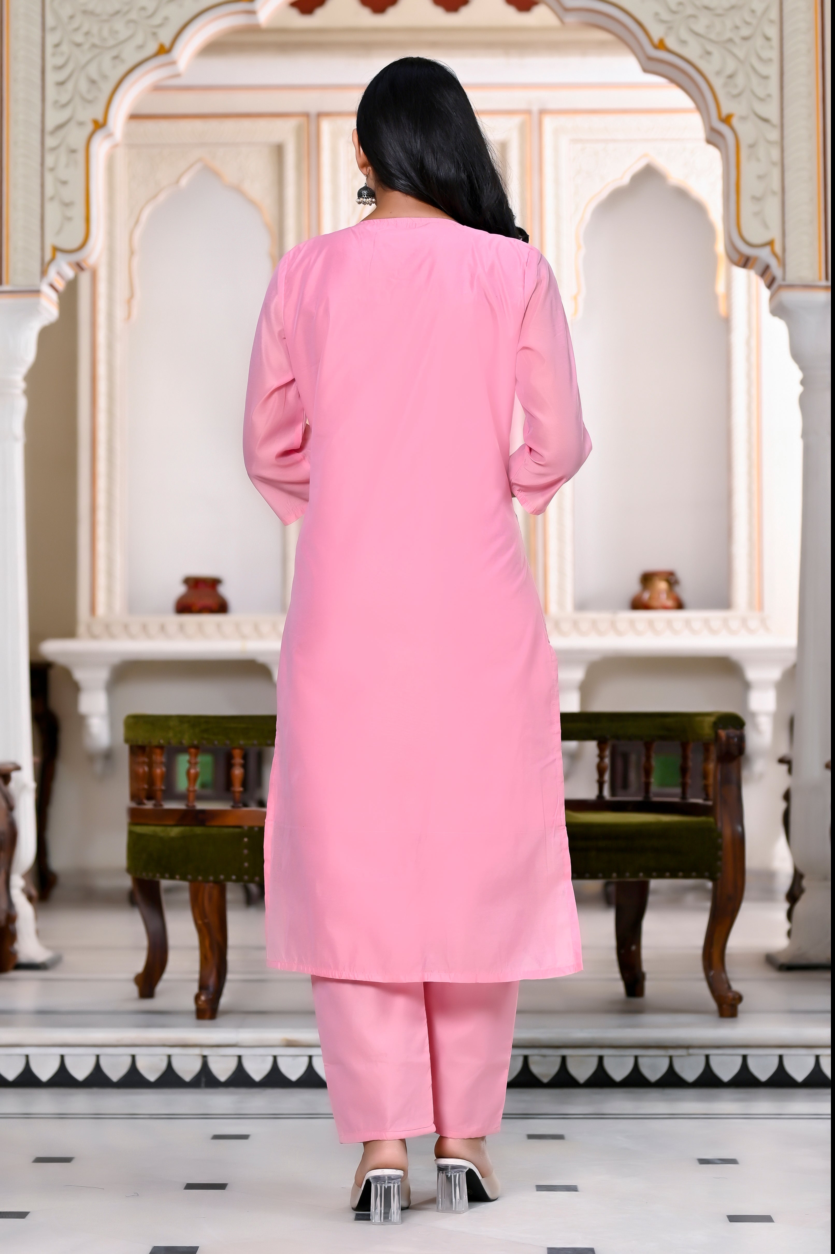 Pink Suit Sets For Women 