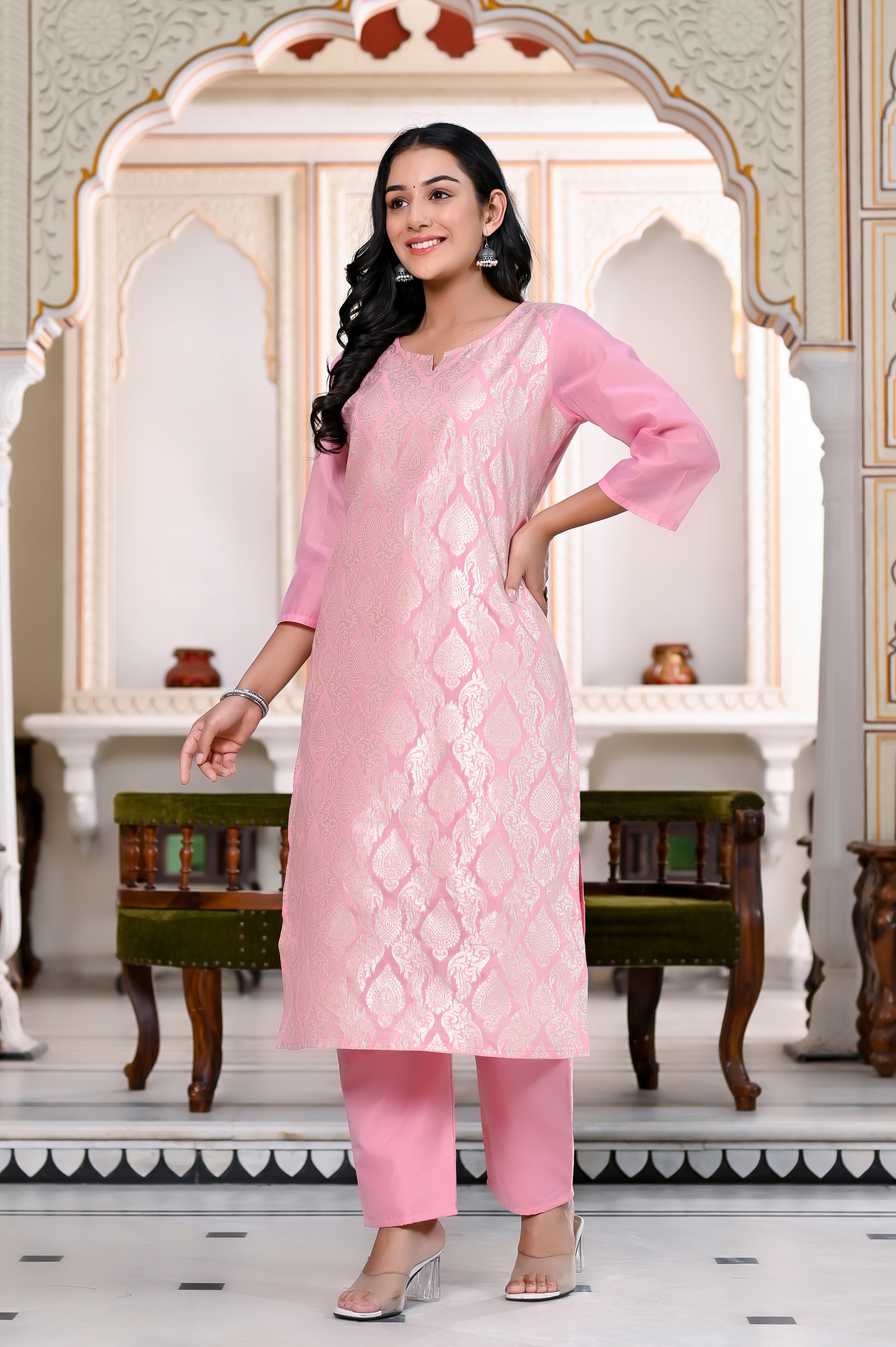 Pink Suit Sets For Women 