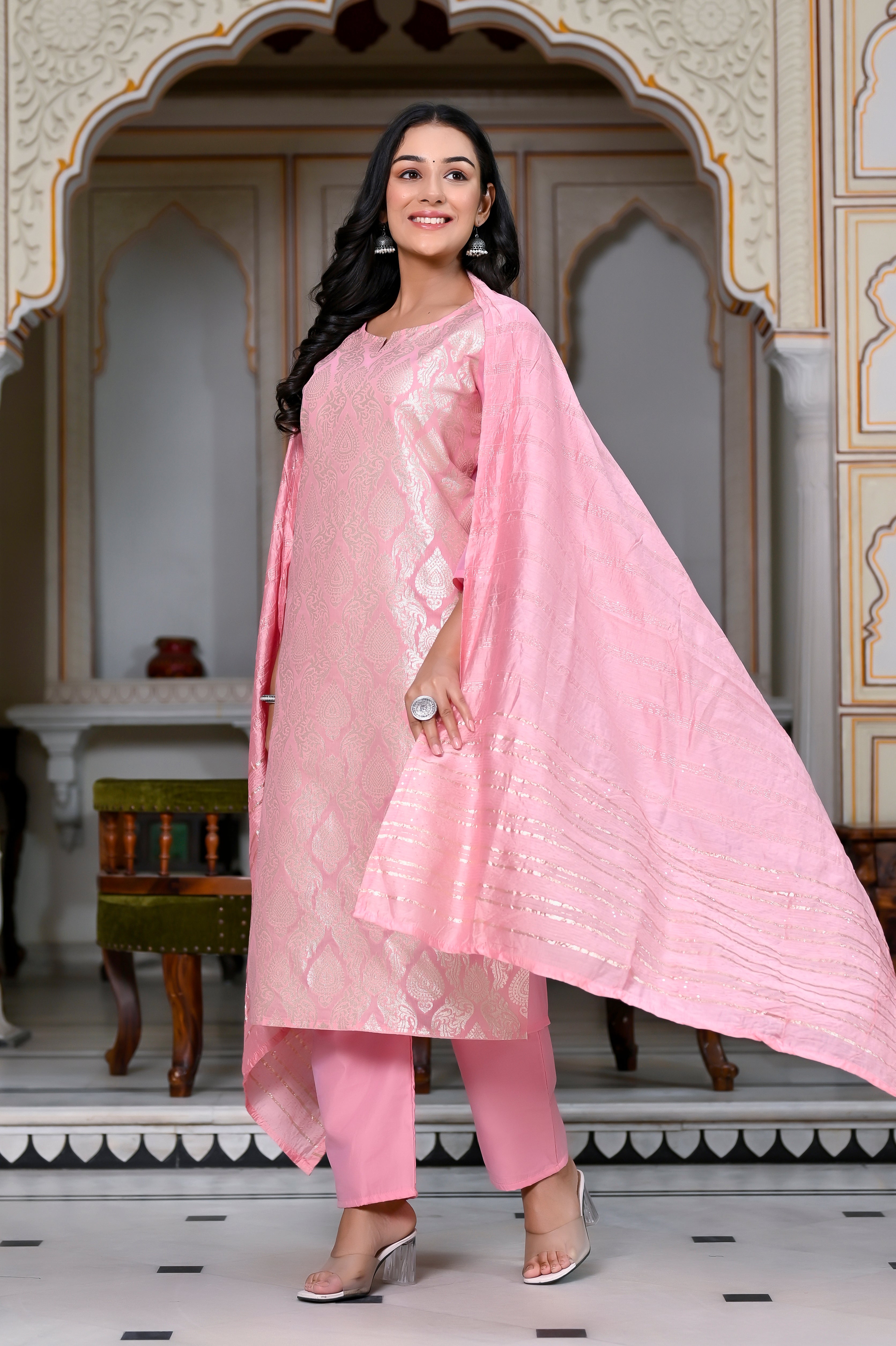 Pink Suit Sets For Women 