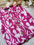 Casual Wear Jaipuri Print Cotton Top - Pink