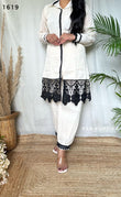 White And Black Trendy Cotton Mal Co-ord Set