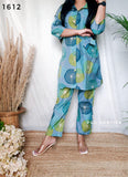 Blue Printed Muslin Co-ord