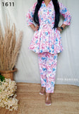 Printed Pink Muslin Co-ord Set