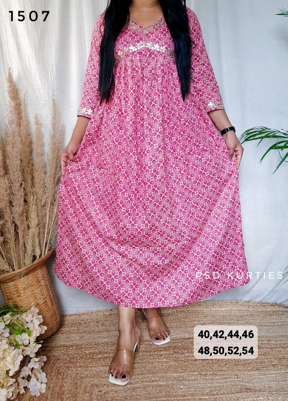 Pink Pure Cotton Gown