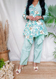 Sky Blue Muslin Printed Co-ord Set