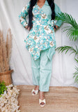 Sky Blue Muslin Printed Co-ord Set