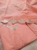 Peach Chanderi Suit