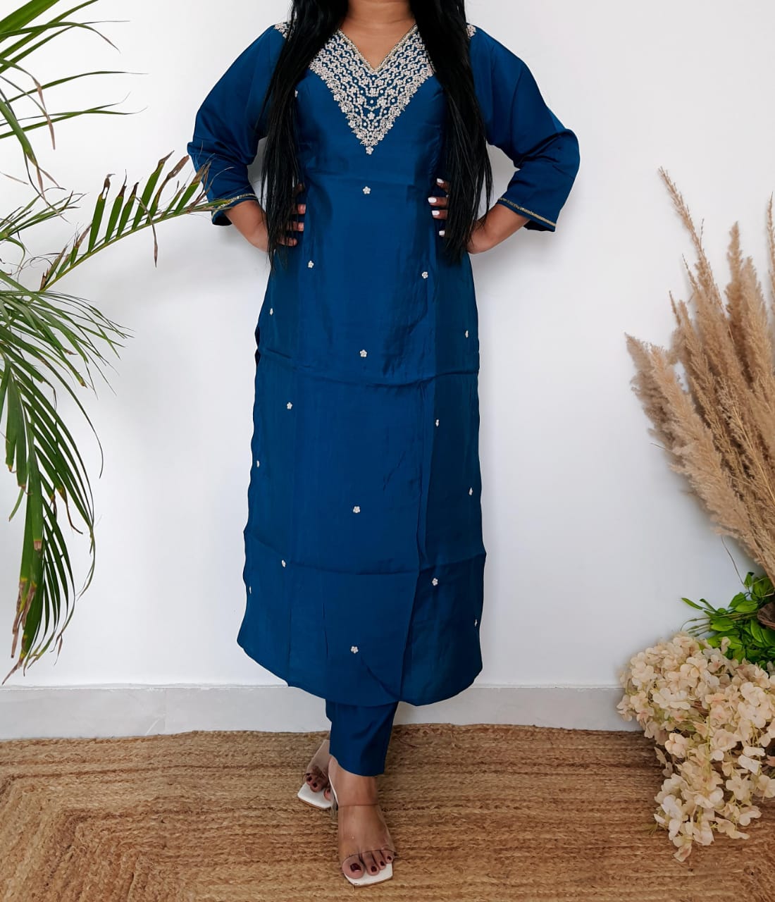 Silk Suit Set With Banarasi Dupatta