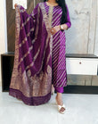 Purple Banarasi Suit