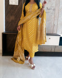 Haldi Peela Banarasi Suit