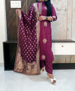 Purple Banarasi Suit