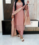 Pink Banarasi Brocade Suit