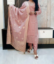 Pink Banarasi Brocade Suit