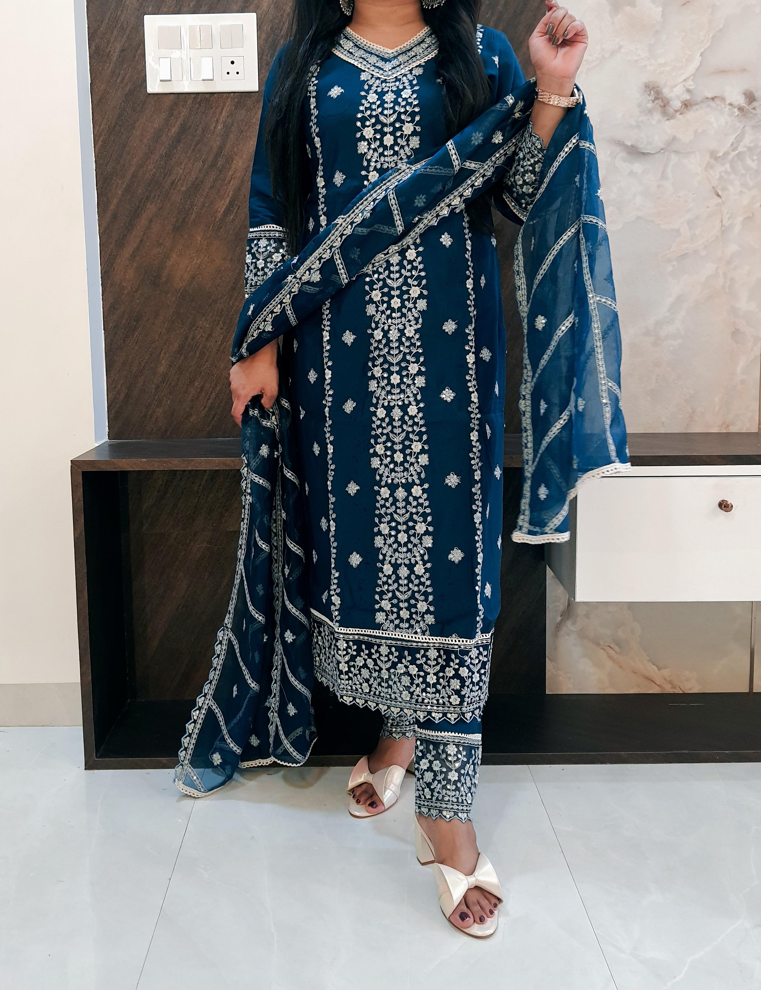 Blue Karachi Suit Set