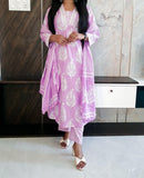 Cotton Round Cut Anarkali Suit