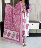 Printed Cotton Round Cut Anarkali Suit