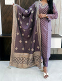 Lavender Banarasi Brocade Woven Suit