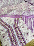 Pure Lavender Cotton Frock Style Dupatta Set