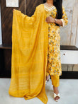 Yellow Muslin Budget Suit Set