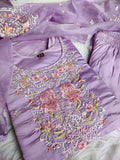 Lilac Lavender Muslin Heavy Suit