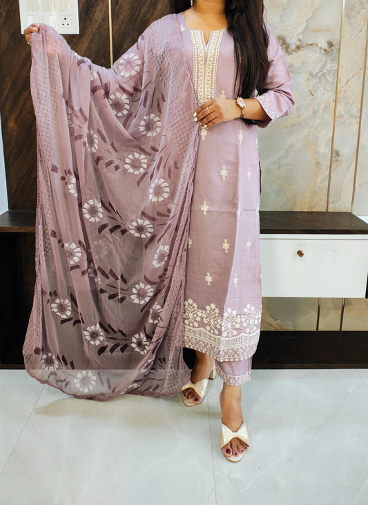 Purple Karachi Suit