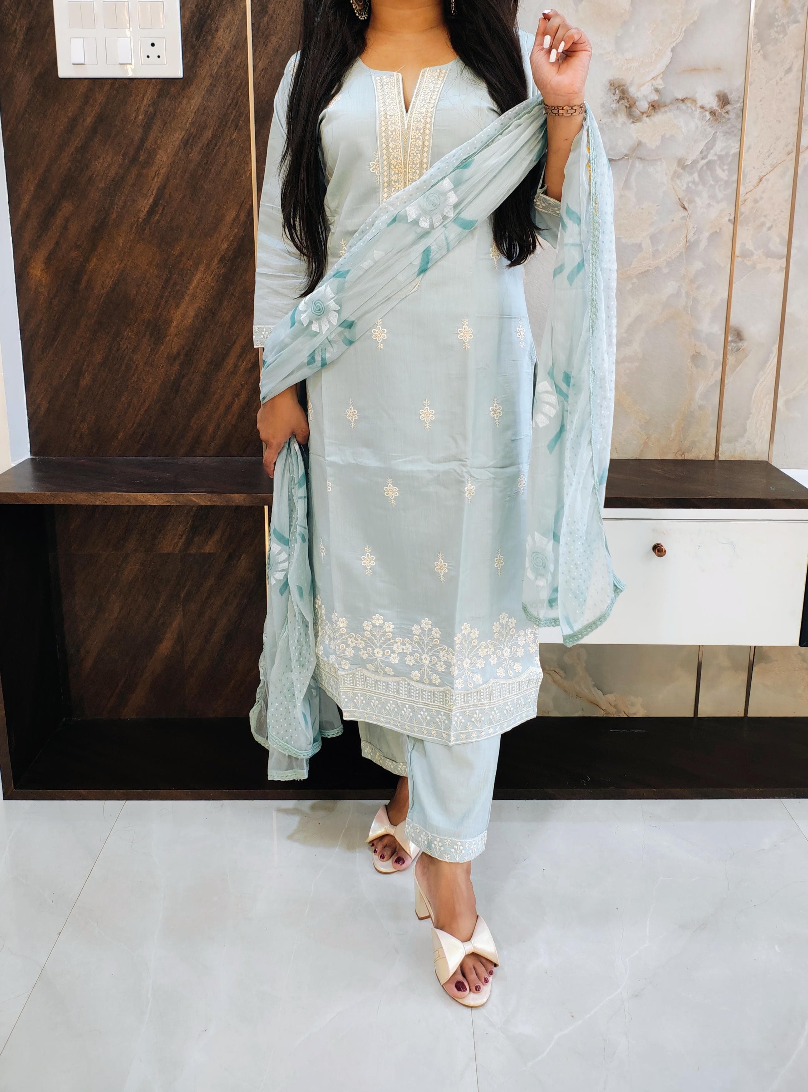 Light Blue Karachi Suit